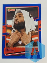 2020 Donruss BLUE PRESS PROOF #73 Odell Beckham Jr. Cleveland Browns